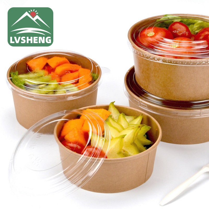 Brown Kraft salad Bowl