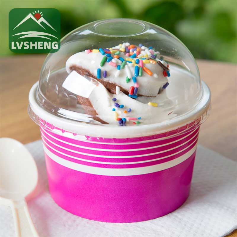 Ice Cream Cup nga adunay Dome Lid