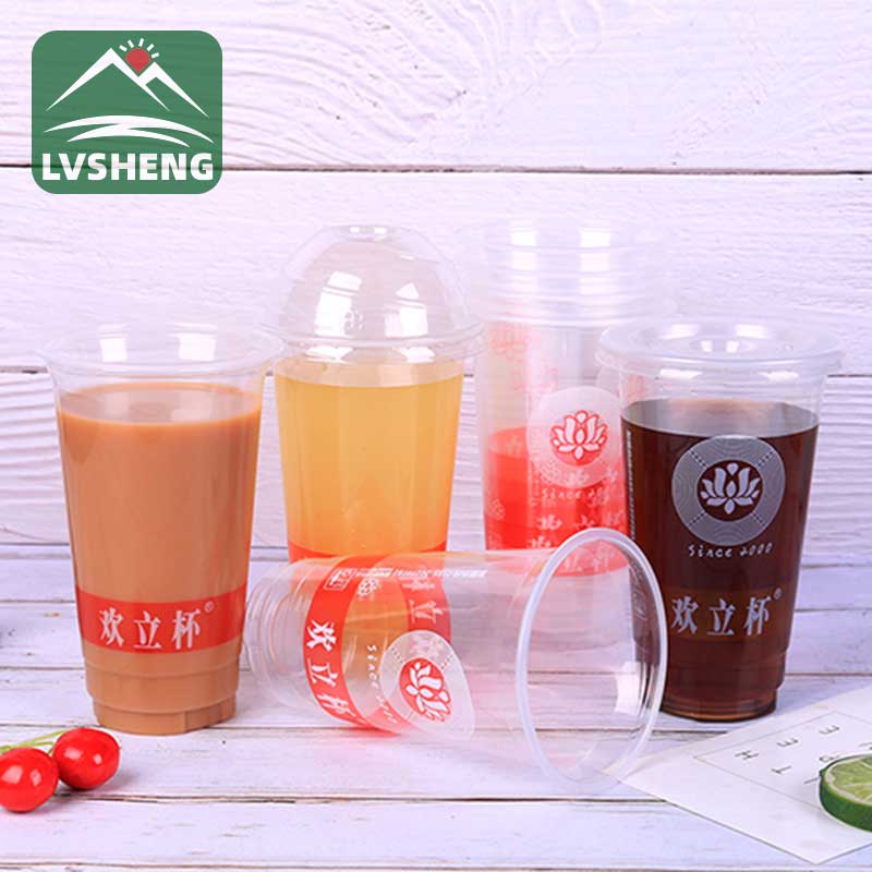 PP Milk Tea Plastic Cups nga May Taklob