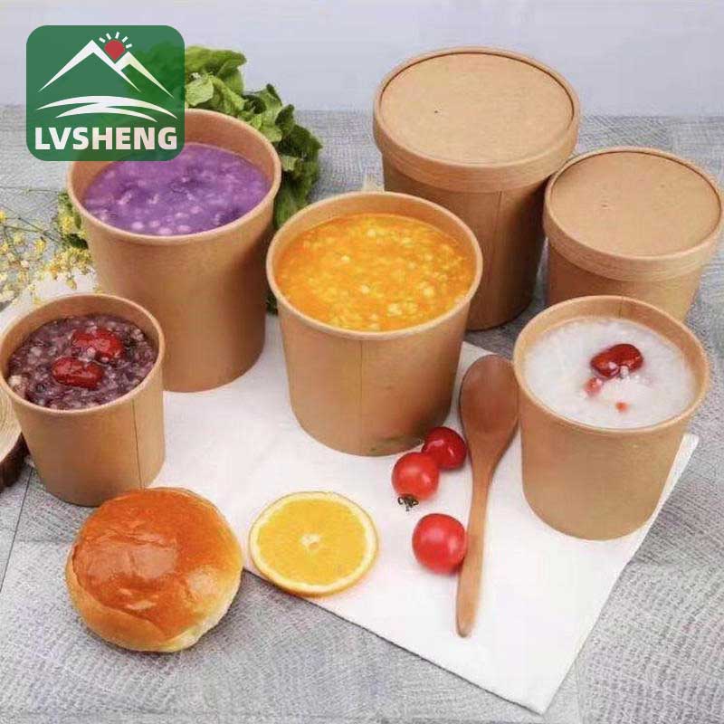 Soup Cup nga adunay mga Taklob nga Papel