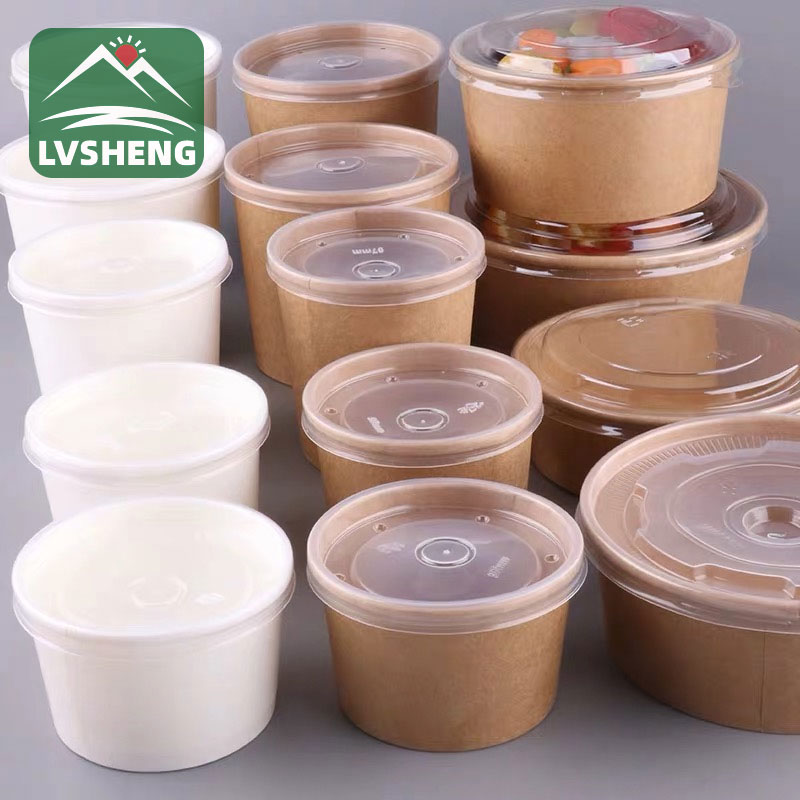 White Kraft Paper Pape Soup Bowl